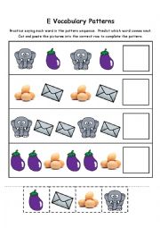 Letter E Vocabulary Patterns