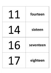 English Worksheet: Numbers: Domino game 