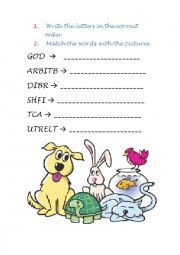 English Worksheet: Pets