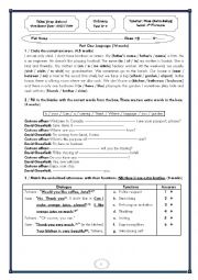 English Worksheet: Ordinary Test