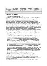 English Worksheet: mid-term test 2