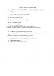 English Worksheet: Cover letter phrases