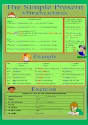 English Worksheet: The simple present