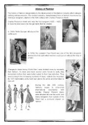 English Worksheet: Fashiom