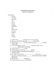 English Worksheet: Vocabulary (Medical Terms)