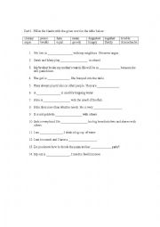 English Worksheet: Test your vocabulary
