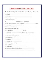 English Worksheet: creative writing