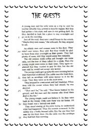 Short Stories Worksheets