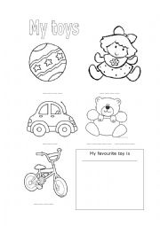 English Worksheet: My toys