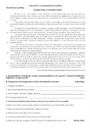 English Worksheet: Test about disability