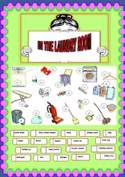English Worksheet: In the Laundry Room