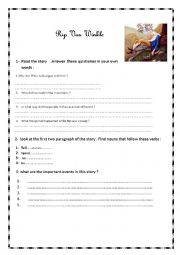 English Worksheet: rip van winkle