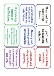 First Conditional - Murphy´s Laws - Cards (Part 1)