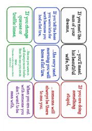 English Worksheet: First Conditional - Murphys Laws - Cards (Part 1)