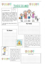 English Worksheet: This is Me! (for boys)