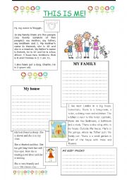 English Worksheet: This is Me! (for girls)