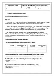 English Worksheet: End of Term N 3