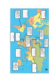 English Worksheet: Parts of th world 