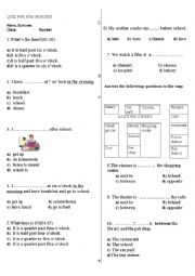 English Worksheet: quiz for 6th graders