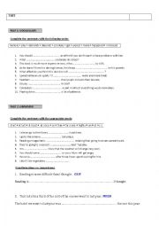 English Worksheet: FCE - grammar test