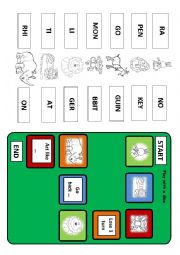 English Worksheet: Animals Game