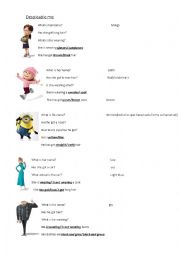 English Worksheet: despicable me