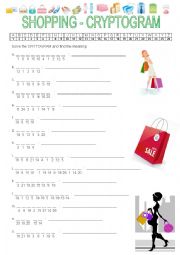 English Worksheet: SHOPPING VOCABULARY