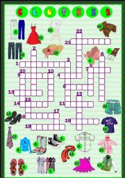 Clothes crossword