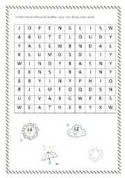 English Worksheet: weather puzzle
