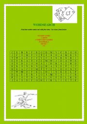 English Worksheet: Freetime Wordsearch