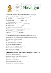 English Worksheet: Have Got