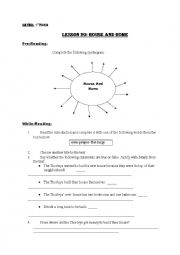 English Worksheet: House and Home