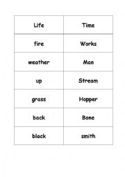 English Worksheet: compound 