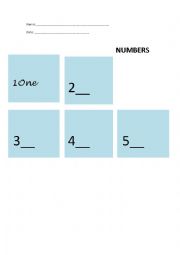 English Worksheet: worksheet numbers