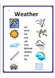 The weather - a matching activity