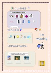 Weather and clothes worksheets