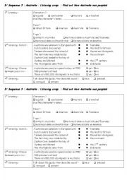 Questions for Listening Comprehension Australia New Spring 3