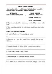 English Worksheet: 3rd conditional