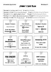 English Worksheet: how much & how long- information gap activity 1