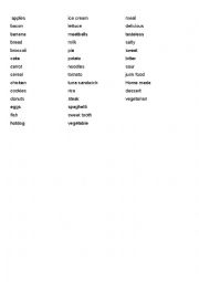 English Worksheet: Favourite food