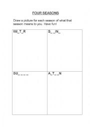 English Worksheet: Four Seasons