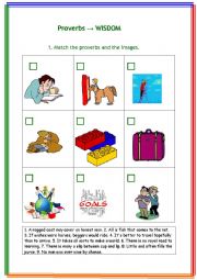 English Worksheet: Wisdom Proverbs