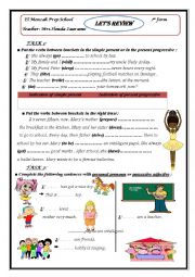 English Worksheet: lets review