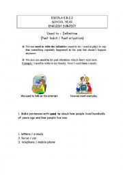 English Worksheet: used to + infinitive