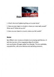 English Worksheet: Argo
