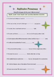 English Worksheet: reflexive pronouns