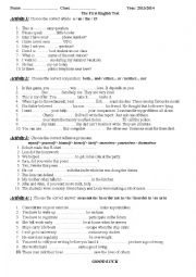 English Worksheet: test