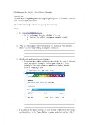 English Worksheet: Webquest for Sochi Olympics
