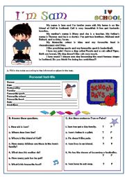 English Worksheet: Reading-comprehension