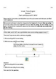 Using the past continuous with while